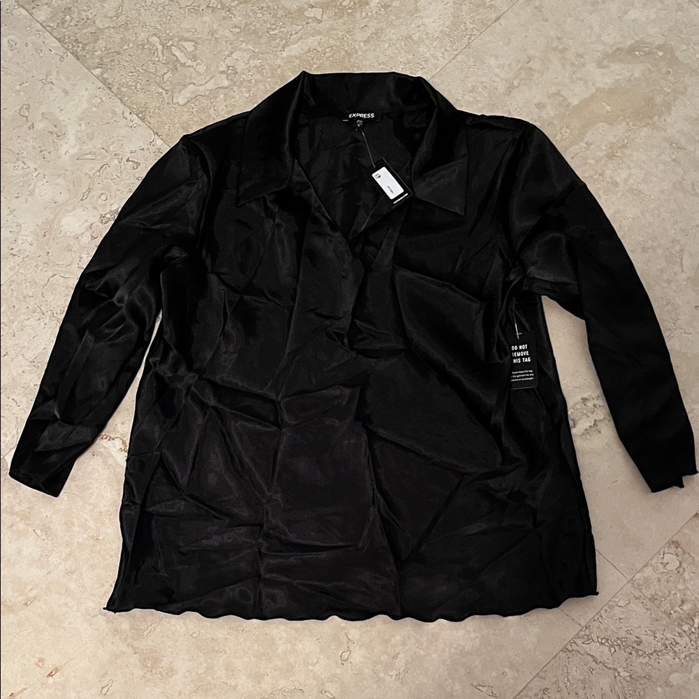 NWT! Express Elegant Black Women's Blouse